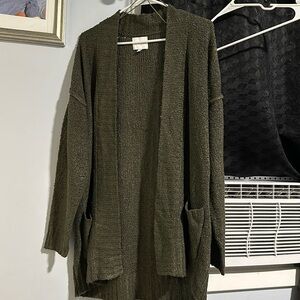 Olive green cardigan